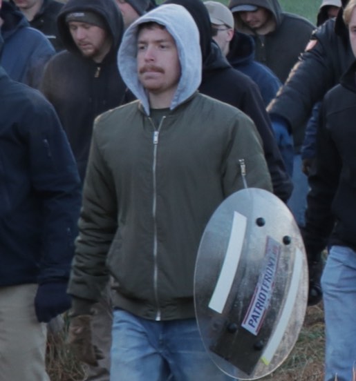 Nathaniel Noyce Patriot Front Member Marching With Shield