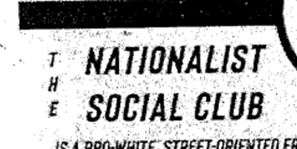 Screenshot from Nationalist Social Club flyer